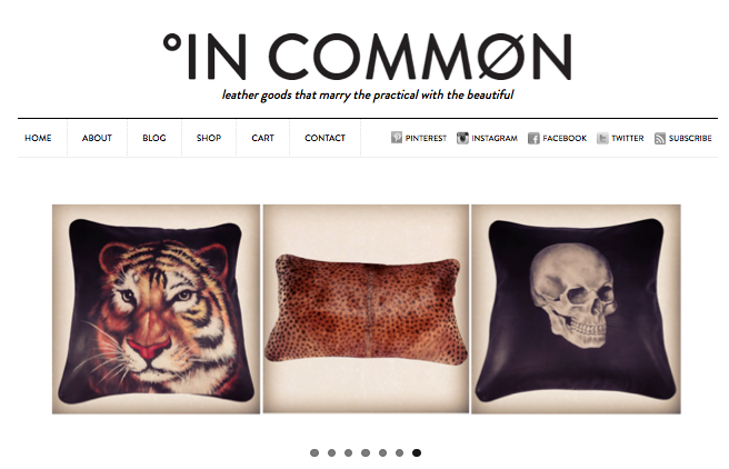 InCommon Store -- New On-line shop for Leather Goods